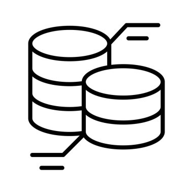 Data technology line icon vector illustration graphic design