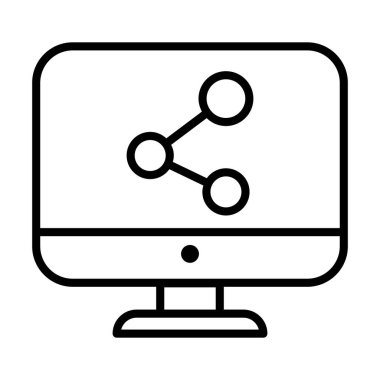 Computer line icon vector illustration graphic design