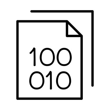 Data file line icon vector illustration graphic design