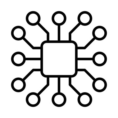 Chip line icon illustration graphic design