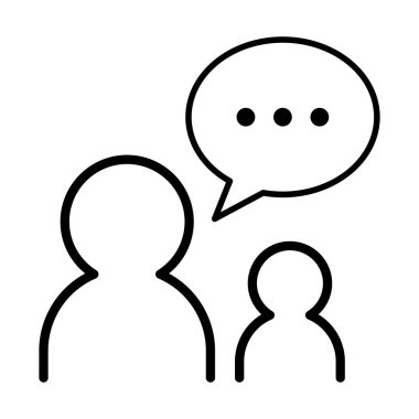 Discussion icon illustration graphic design