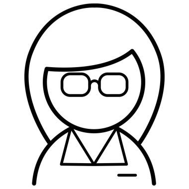 Female teacher line icon illustration graphic design
