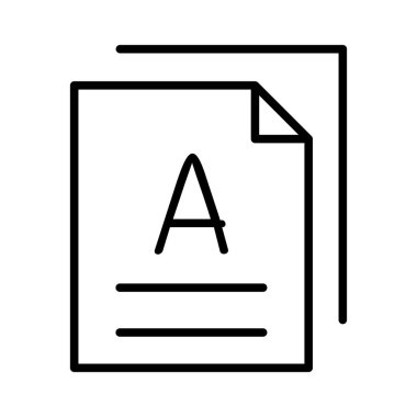 Grade report line icon illustration graphic design