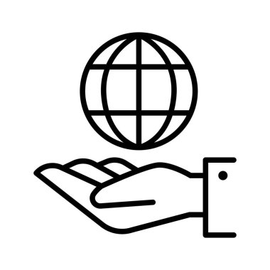 Geography line icon illustration graphic design