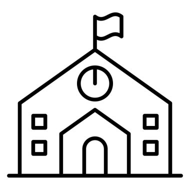 School line icon illustration graphic design