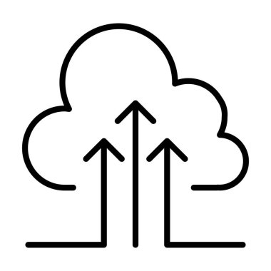 Cloud computer line icon illustration graphic design