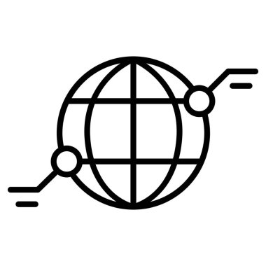 Internet line icon illustration graphic design