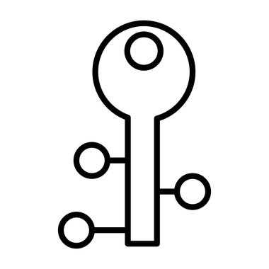 Security system line icon illustration graphic design