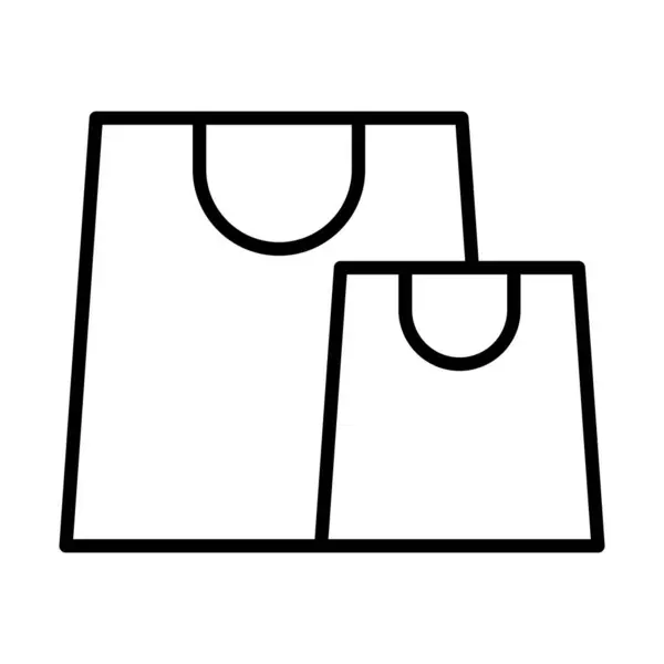 Shopping Bag Line Icon Vector Illustration Graphic Design — Stockový vektor