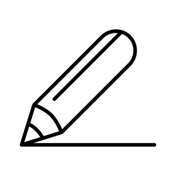 Línea Escritura Icono Vector Ilustración Diseño Gráfico — Vector de stock