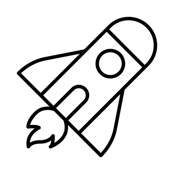 Rocket Line Icon Illustration Graphic Design — Stock Vector