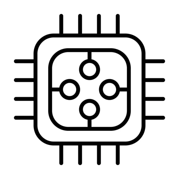 Computador Chip Ícone Ilustração Design Gráfico — Vetor de Stock