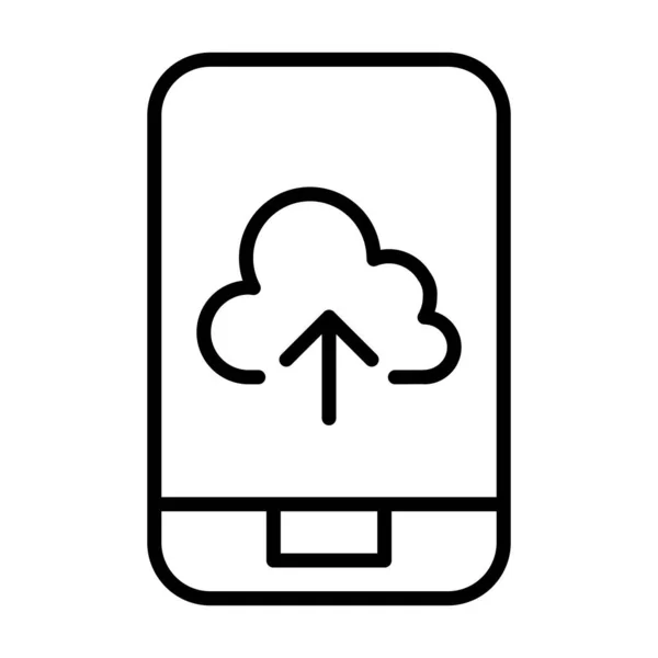 Cloud Technology Line Icon Illustration Graphic Design — стоковый вектор