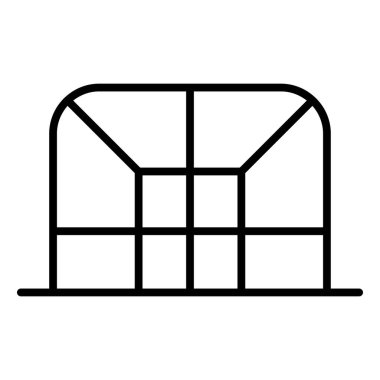 Futbol gol çizgisi simgesi vektör illüstrasyon grafik tasarımı