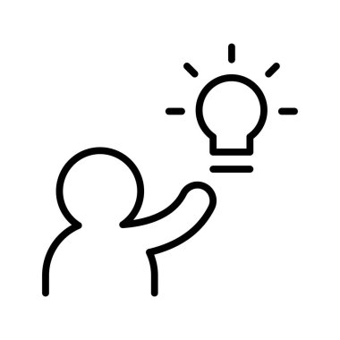 Fikir çizgisi simgesi vektör çizimi grafik tasarımı