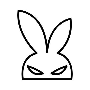 Playboy tavşan çizgisi ikon vektör illüstrasyon grafik tasarımı