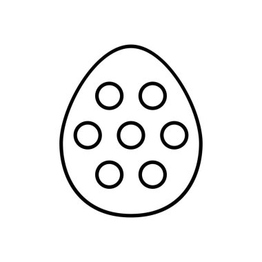 Dinozor yumurta çizgisi ikon vektör illüstrasyon grafik tasarımı