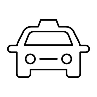 Taksi çizgisi simgesi vektör çizimi grafik tasarımı