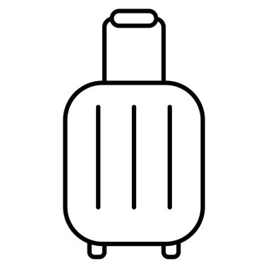 Suitcase satır simgesi vektör illüstrasyon grafik tasarımı