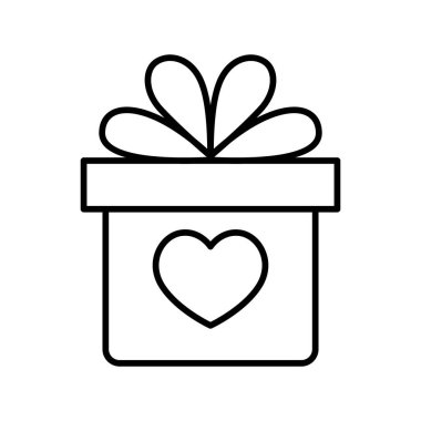 Hediye satırı simgesi vektör illüstrasyon grafik tasarımı