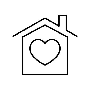 Sığınma çizgisi simgesi vektör illüstrasyon grafik tasarımı