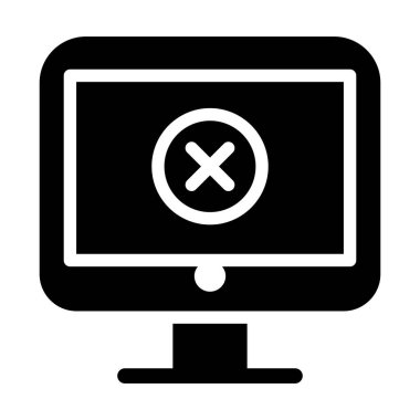 Bilgisayar hatası ikonu vektör illüstrasyon grafik tasarımı