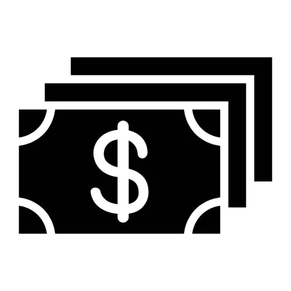Cash Geld Valuta Pictogram Vector Illustratie Grafisch Ontwerp — Stockvector
