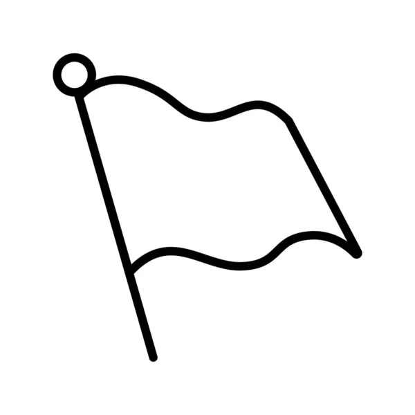 Línea Bandera Icono Vector Ilustración Diseño Gráfico — Vector de stock