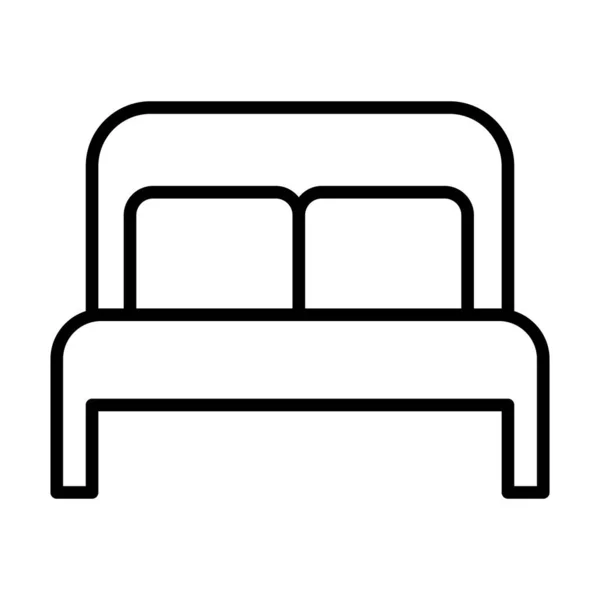 Bettenlinie Symbol Vektor Illustration Grafik Design — Stockvektor