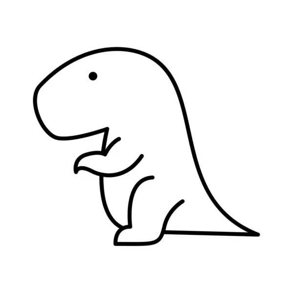Tyrannosaurus Line Icon Vector Illustration Graphic Design — 스톡 벡터