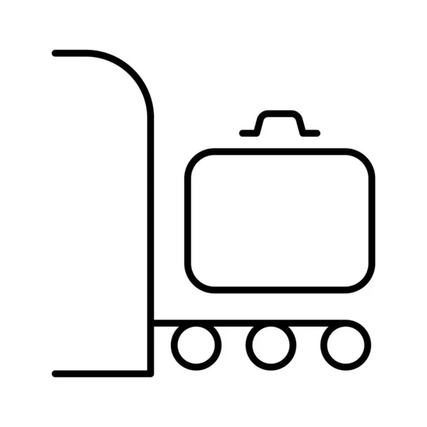 Gepäckscanner Linie Symbol Vektor Illustration Grafik Design — Stockvektor