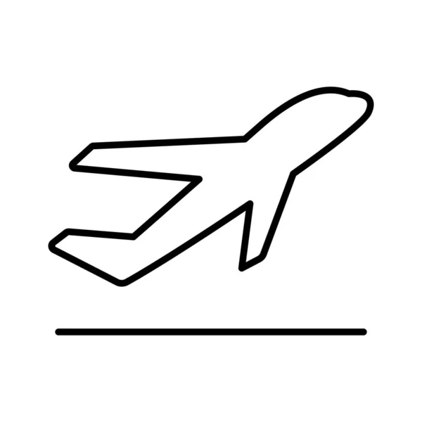 Décollage Avion Icône Vectoriel Illustration Graphique — Image vectorielle