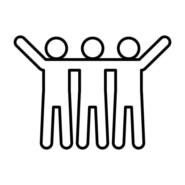 Freiwillige Linie Symbol Vektor Illustration Grafik Design — Stockvektor