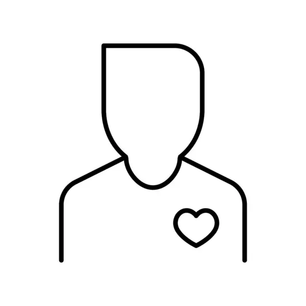 Freiwillige Linie Symbol Vektor Illustration Grafik Design — Stockvektor