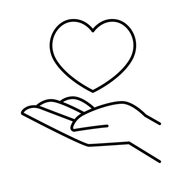 Charity Line Icon Vektor Illustration Grafik Design — Stockvektor