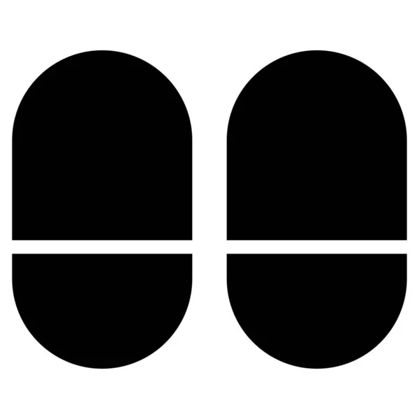 Pantoffel Symbol Vektor Illustration Grafik Design — Stockvektor
