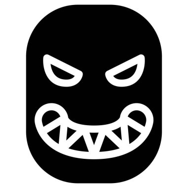 Kızgın yüz simgesi vektör illüstrasyon grafik tasarımı