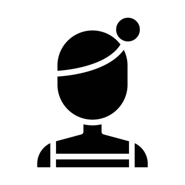 Aktris simgesi vektör illüstrasyon grafik tasarımı