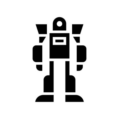 Robot simgesi vektör illüstrasyon grafik tasarımı