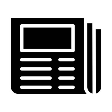 Gazete simgesi vektör illüstrasyon grafik tasarımı