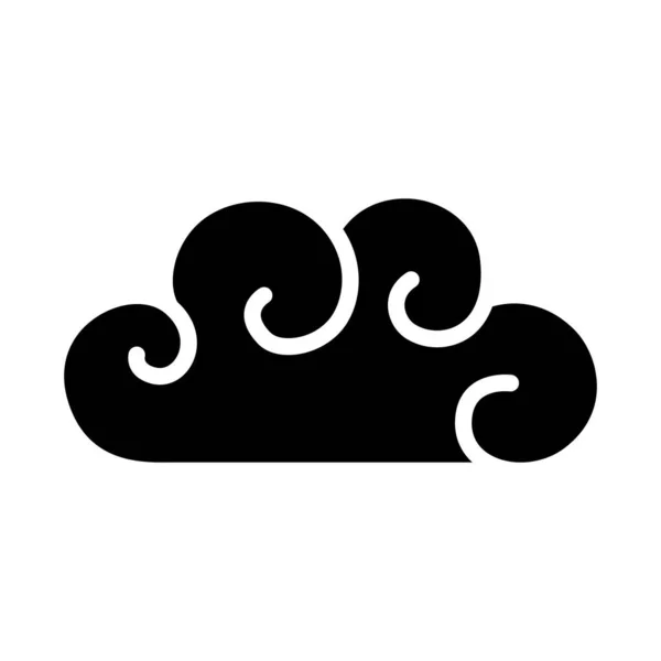 Curl Nube Icono Vector Ilustración Diseño Gráfico — Vector de stock