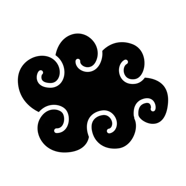 Curl Nube Icono Vector Ilustración Diseño Gráfico — Archivo Imágenes Vectoriales