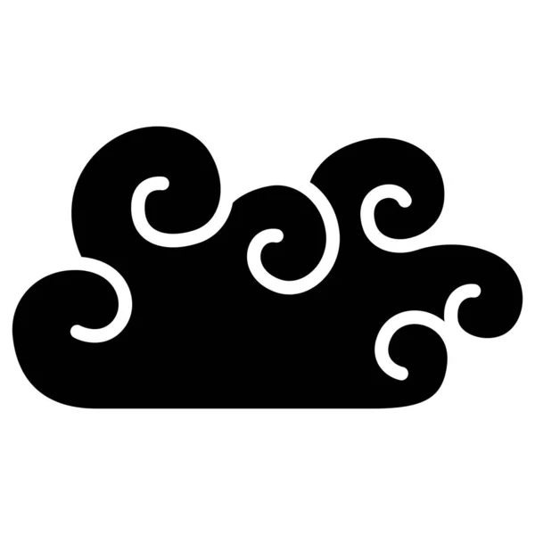 Chinesische Wolke Symbol Vektor Illustration Grafik Design — Stockvektor