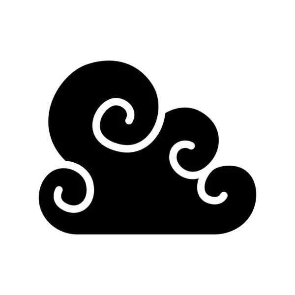 Curl Nube Icono Vector Ilustración Diseño Gráfico — Vector de stock