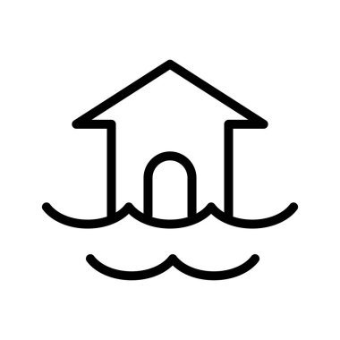 Sel simgesi ince çizgi stye