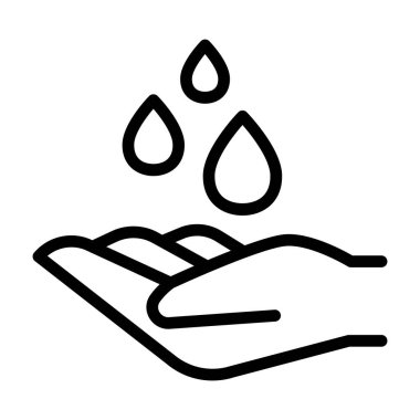 İnce çizgi stye yağmur simgesi