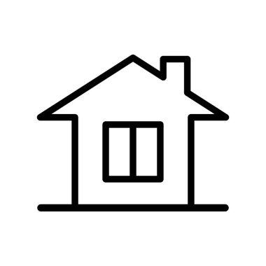 İnce çizgi üzerinde ev simgesi