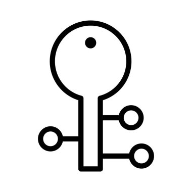 Anahtar sözcük simgesi ince çizgi stye