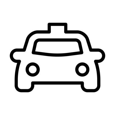 İnce çizgili taksi simgesi