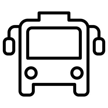 İnce çizgi stye otobüs simgesi